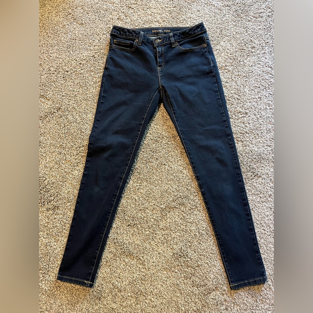 Michael Kors Dark Wash Izzy Skinny Jeans Size